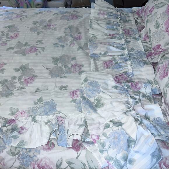 Vintage Spiegel Curtains Set of 2 + Tiebacks Romantic Shabby Chic Cottage Core - Picture 6 of 17